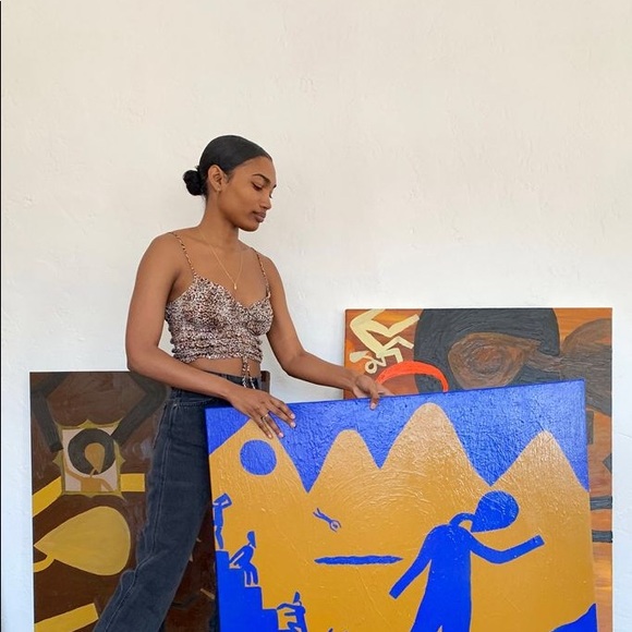 UO Sophie Ruched Cropped Tank Top - Picture 4 of 4